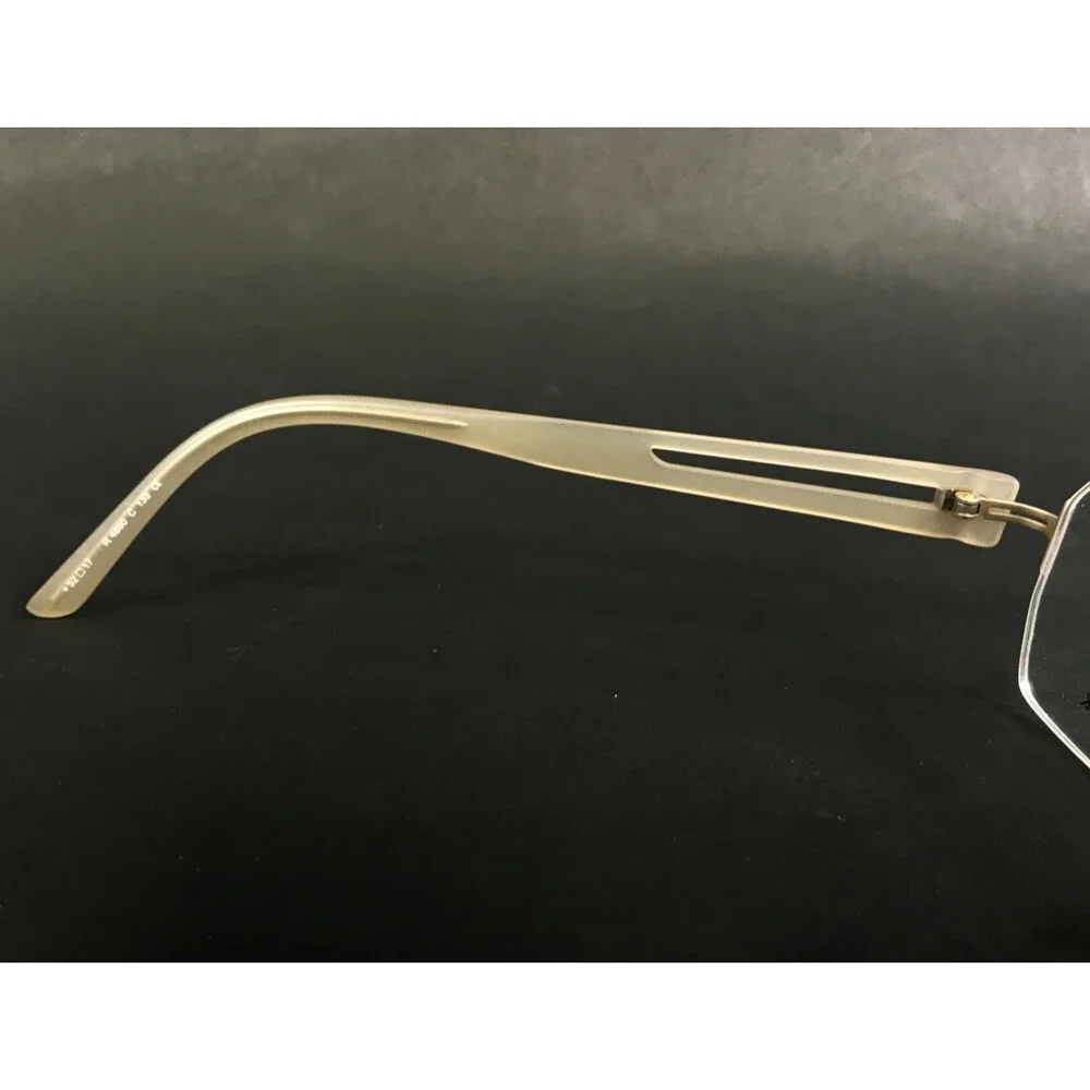 Rodenstock Eyeglasses Frames R4890 C Matte Gold Nude Rimless Rectangle 52-17-135